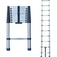 thumbnail image 1 of 10FT Telescoping Ladder Extension Ladder Stainless Steel Telescopic Ladder - Multi Purpose Ladders - Loft Ladder - Roof Ladder - Rv Ladder - Collapsible Ladders, Heavy Duty 330 lb Max Capacity, EN131, 1 of 7
