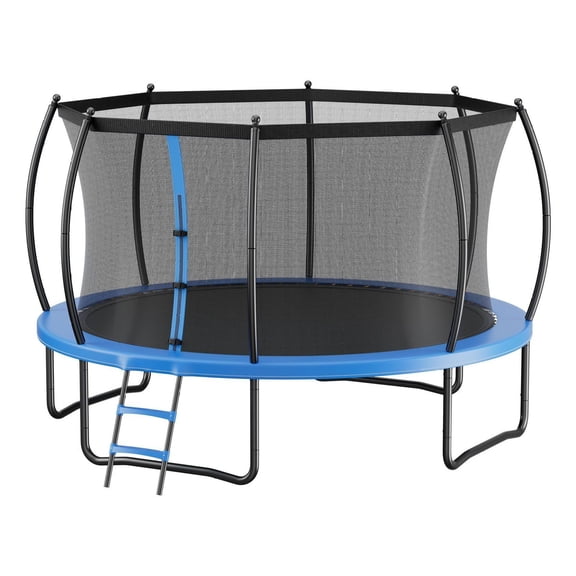 10FT Trampoline with Enclosure Net, Outdoor Trampolines for Kids & Adults, Heavy Duty Recreational Trampoline - 265lbs Capacity