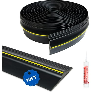 10FT Universal Garage Threshold Seal Strip with  Adhesives, Bottom Weather Stripping Replacement Rubber Waterproof