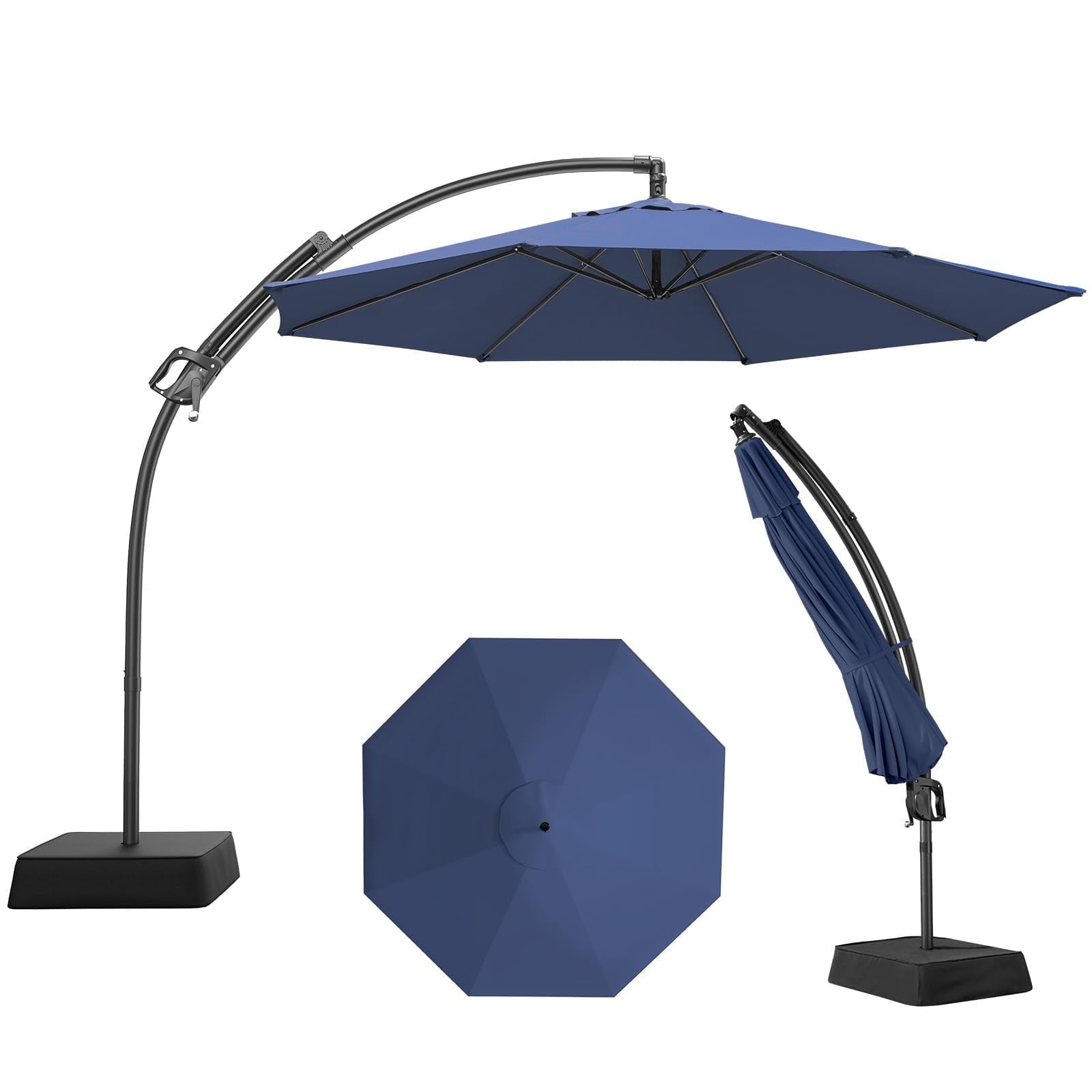 ONBRILL Outdoor Patio Umbrella with Base, 240G/M2 fabric, 10 FT Sun Shade Umbrella for Deck, Pool