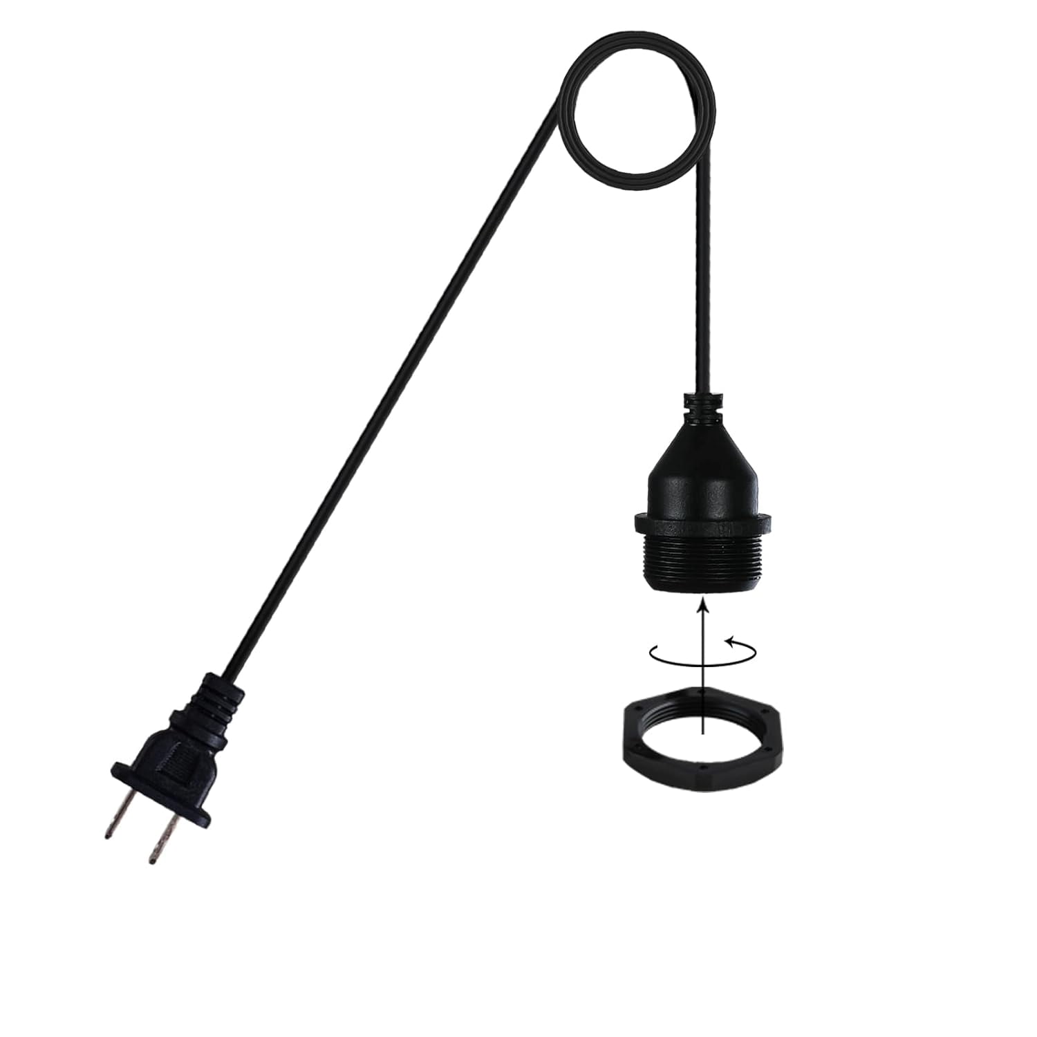Temporary Plug 10Foot With Wire Electric Light Socket Waterproof Plug Light Outdoor ...
