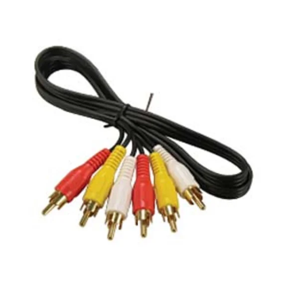 10Ft Av Composite 3 Rca Cable Male Video Stereo Audio Triple 3-Rca Cord Dvd Tv
