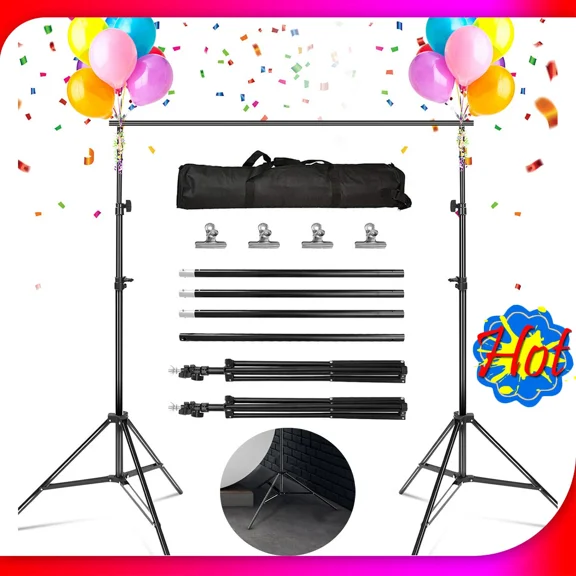 10Ft Heavy Duty Photography Background 2*3m Backdrop Support Stand Kit With Case