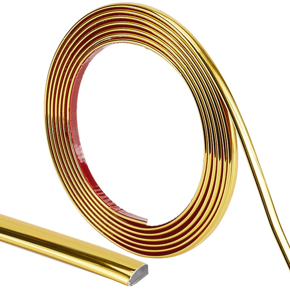 10Ft Peel and Stick Molding Trim Flexible Gold Self-Adhesive Decorative ...
