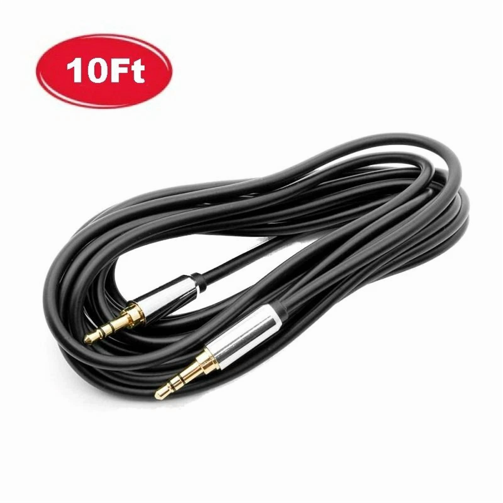 10Ft Premium 3.5Mm 1/8" Male To Male Stereo Trs Auxiliary Headphone Cable Gold
