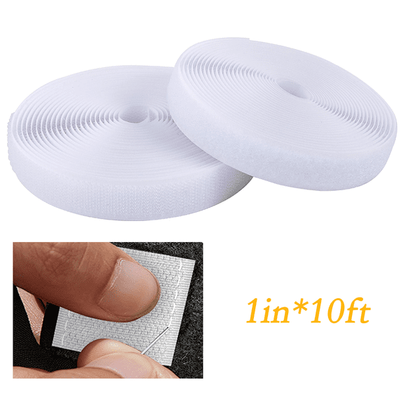10Ft Sew on Hook and Loop Strips Easy to Sew Excellent Grip Nylon Fabric Fastener Strips for Clothing Sewing Crafts and DIY Projects