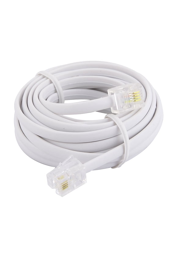 10Ft Telephone Male to Male RJ11 6P4C to RJ11 Connector Plug Adapter Extension Cable Phone Wire