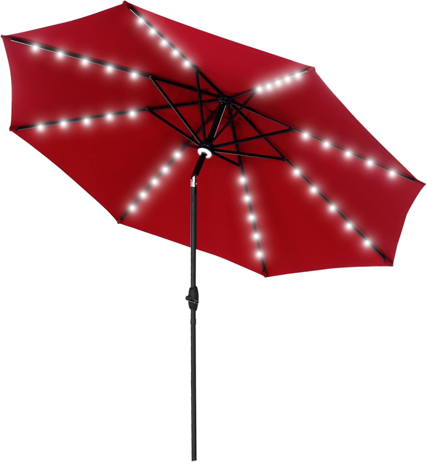10Ft Umbrella, Table Umbrella with 40 LED Lights, Outdoor Umbrellas for