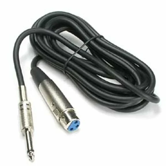 10Ft Xlr 3 Pin Female To 6.35Mm 1/4" Mono Male Mic Microphone Audio Cable Cord