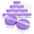 thumbnail image 1 of 10G/10ML Plastic Clear Cosmetic Sample Jars with Purple Lid and Spatulas, 1 of 5