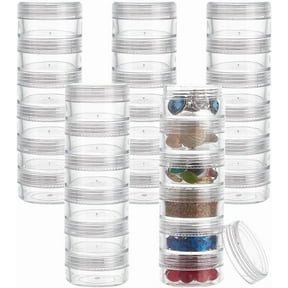 10G/10ML Stackable Round Plastic Containers 5 Column(6 Layer/Column) Bead Storage Jars DIY