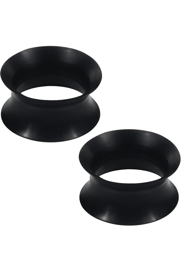 10G-50mm Extra Soft Silicone Gauges for Ears Flexible Ear Skin Tunnels Plugs Expanders Gauges Hollow Gauges Body Piercing for Women Men Black White Clear Flesh Skin 1 Pairs(14mm = 9/16 inch)[i3311]