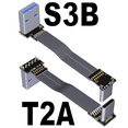 10G USB 3.1 Type C to A Flat Extension Ribbon Cable Male/Male 90 Slim