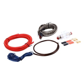 10GA Car Subwoofer Speakers Wire Kit with Fuse Holder Premium Copper Core Flexible Audio Control Line and Ground Wire Bendable Car Amplifier Installation Wiring Kit (11.02 inches / 28.0 cm Pack)