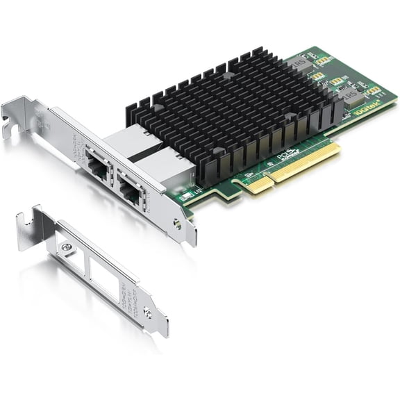 10Gb Dual RJ45 Port Network Card with X540 Controller, PCIe Ethernet LAN Adapter for Windows/Linux/ESX Servers, Compare to Intel X540-T2
