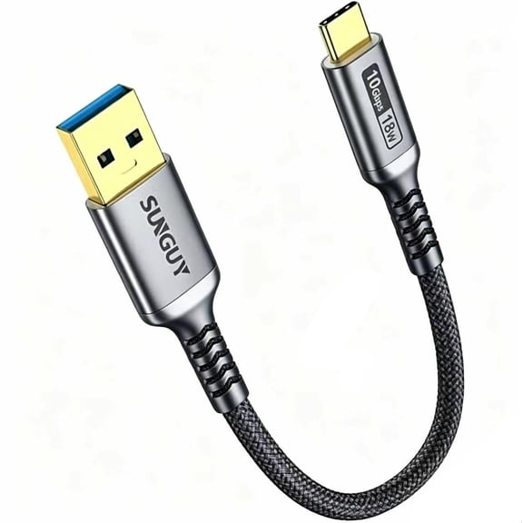10Gbps 6 inch Android Auto USB Cable, 3A USB C 3.1 Gen2 Cable Data Transfer, USB C Cable Fast Charging Compatible with iPhone 17/16/15 Series, Samsung Galaxy S25 S24 Ultra, Pixel