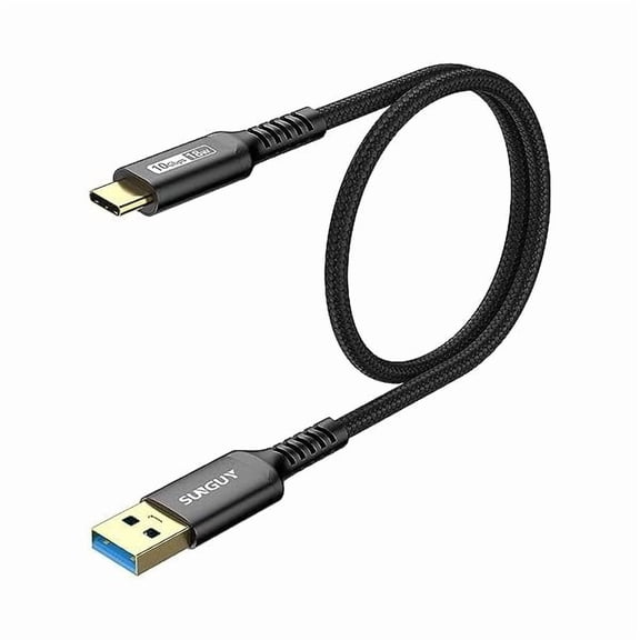 10Gbps Android Auto USB C Cable,3A USB 3.1 Gen 2 Fast Charge & Data Transfer Cable, for iPhone 17/16/15 Pro Max, Samsung T7, Galaxy S23 S22 Ultra Note 20, SSD- Black 1.5FT [5-Pack]