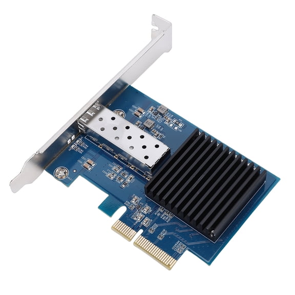 10Gbps PCIe X4 Fiber Optic Network Card Single SFP+ Port Server NIC Adapter with Low Profile Bracket 8.27 x 5.91 x 1.18 Inches / 21 x 15 x 3 cm for Desktop Server PC High Speed Ethernet LAN