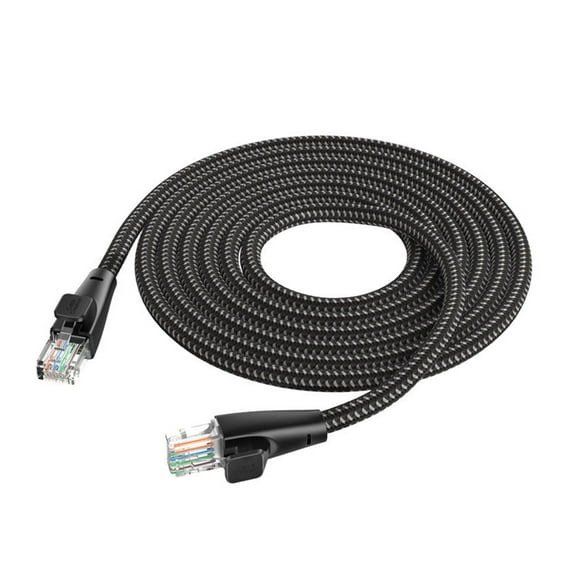 10Gbps Shielded Ethernet Cable CAT6 Rj45 Double Braided Networking Cord