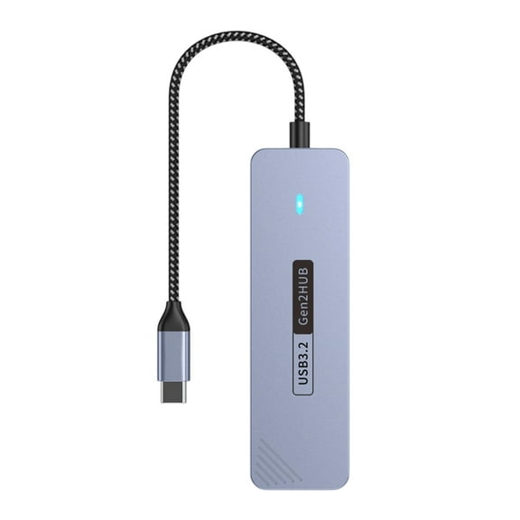 10Gbps USB C Hubs 4Port Aluminum Alloy USB Expander USB3.2 Data Transfer Splitter