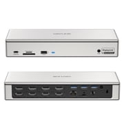 10Gbps USB Dock Station, 5K HDMI& DisplayPort, 2.5G RJ45, 180W charge Laptop Dock for Mac/Windows, Compatible with MacBook Neo