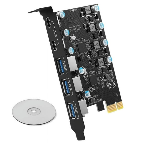 10Gbps USB PCIE Card Hub USB 3.0 PCIE Board PCIE USB3.0 Adapter USB 3.0 Controllers Expansion Card for Desktop PC