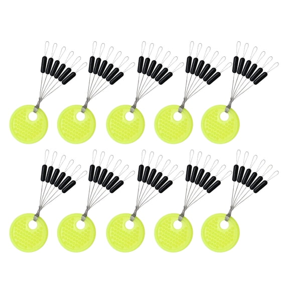 10Grop Spaces Bean Rubber Fishing Bobbers Stoppers Shape Float Stop Stoppers Fishing Accessory Easy tUse