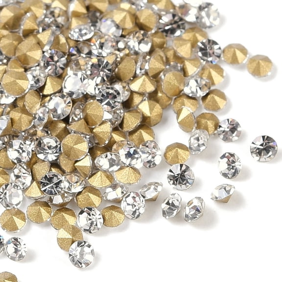 10Gross Glass Pointed Back Rhinestone Back Plated Diamond Crystal 1.9~2.0mm 144pcs/gross
