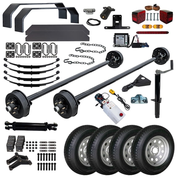 10HD - 5' x 10' Tandem Axle 7K Dump Trailer DIY Master Plan Trailer Kit - 28 How-to Steps w/ Blueprint, TK Trailer Kit