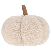 Boucle Pumpkin Decorative Pillow, Cream, 10", Fall by Way To Celebrate