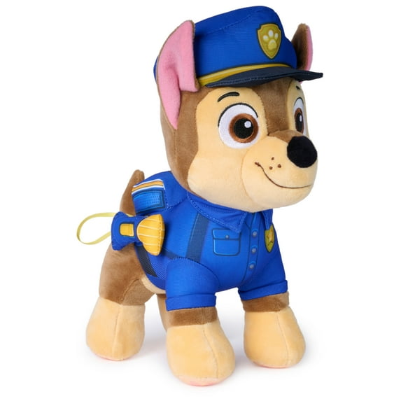 PAW Patrol: Search & Rescue Chase Plush Toy with Flashlight Accessory for Kids 3+