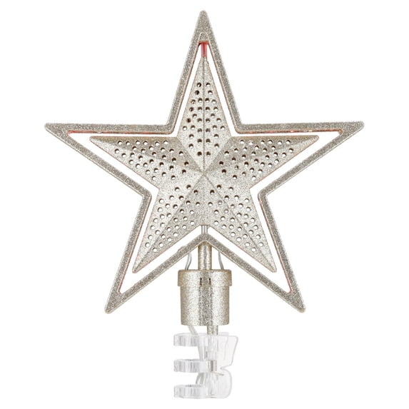 Rotating LED Star Christmas Tree Topper, Champagne Gold, 10", by Holiday Time