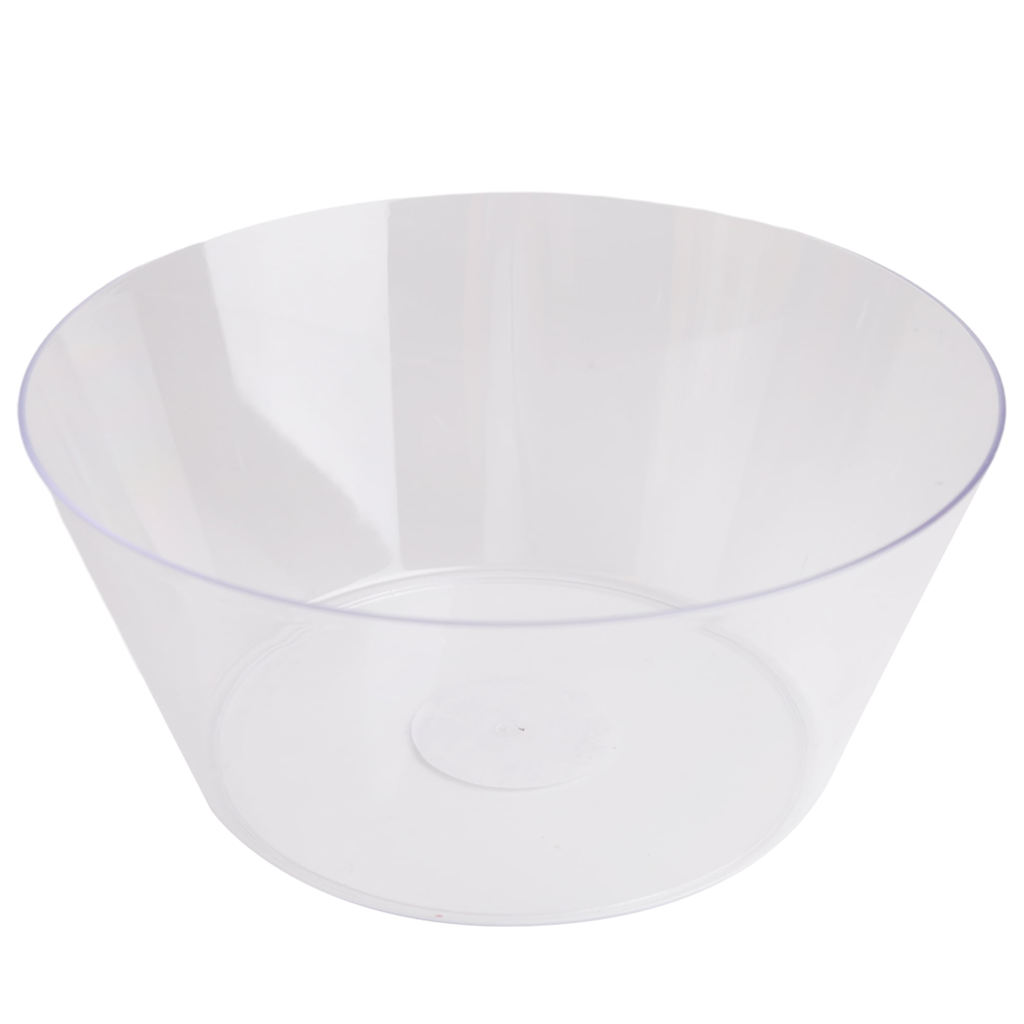 1 Count, 10 IN Clear Tapered Plastic Bowl, by Way To Celebrate