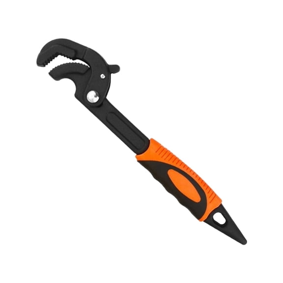 10In Self Adjusting Pipe Wrench, Plumbing Tool with Teeth Grip for Auto Repair, One Handed Operation (1Pcs, Black1)