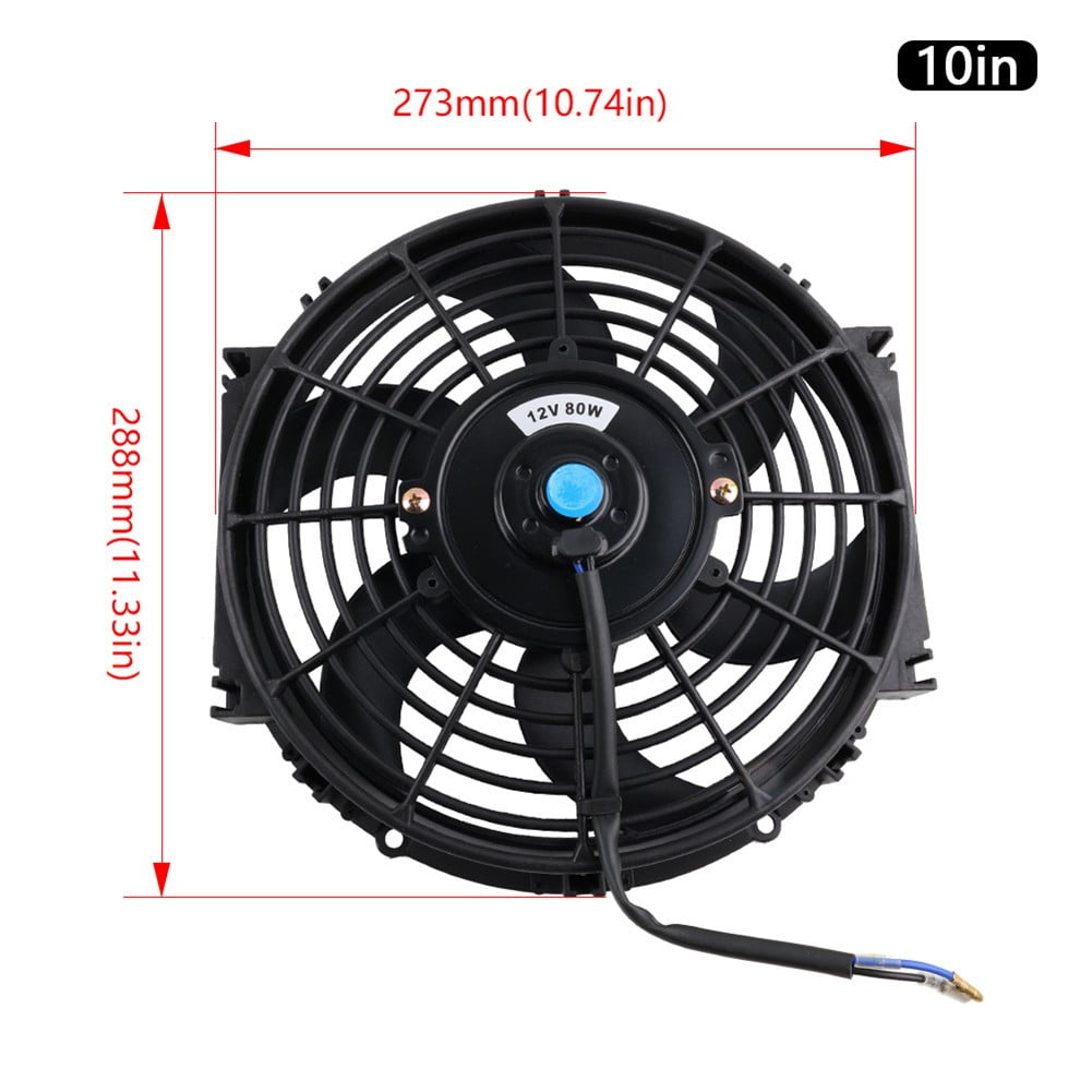 Order Online 10 Blade Radiator Fan High Power 80W Cooling