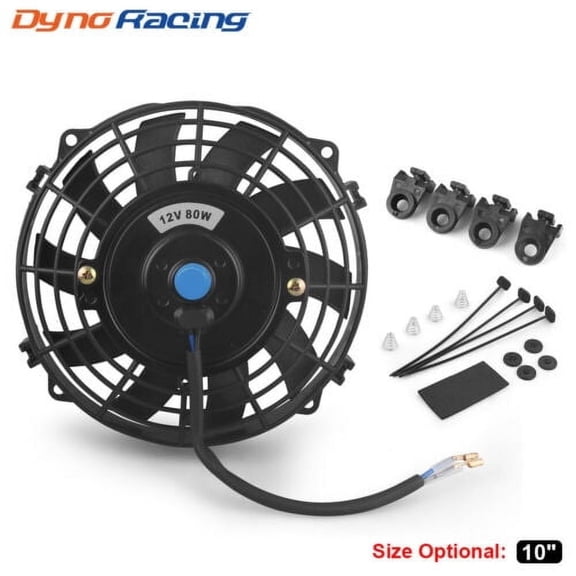 10Inch 12V 80W Car Air Conditioning Radiator Cooling Fan Blade Cool Mounting Kit