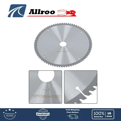 10Inch 80 Tooth 30Mm Arbor Carbide Saw Blade For Wood Aluminum