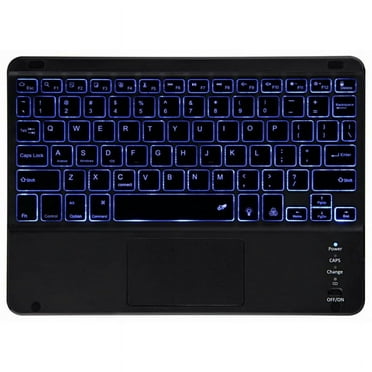 10Inch Bluetooth Touch Keyboard, Universal for iPad/Apple/Android Phones and Tablets, Backlit Bluetooth Keyboard（ English Language Version） (black)