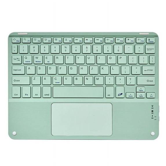 10Inch Wireless Bluetooth Touchpad Keyboard, Compatible with Windows/Mac/iOS/Android, Universal for Phones and PCs (green)