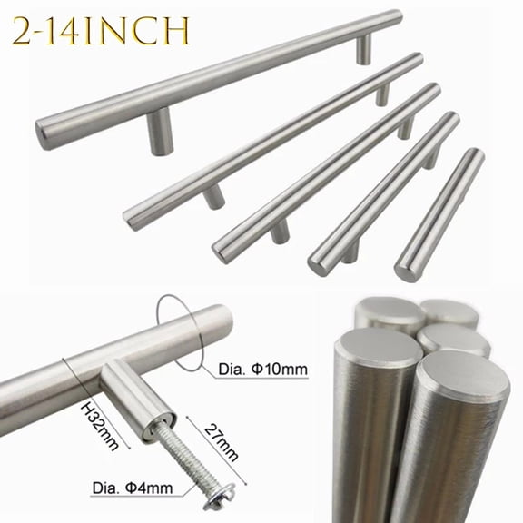 10Inches Straight Door Handle Cabinet Handles Stainless Steel Black Kitchen Cabinet Knobs Furniture Hardware Drawer Handle