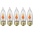 ® 10J Flicker Flame Light Bulb Flame Shaped, E26 Standard Base