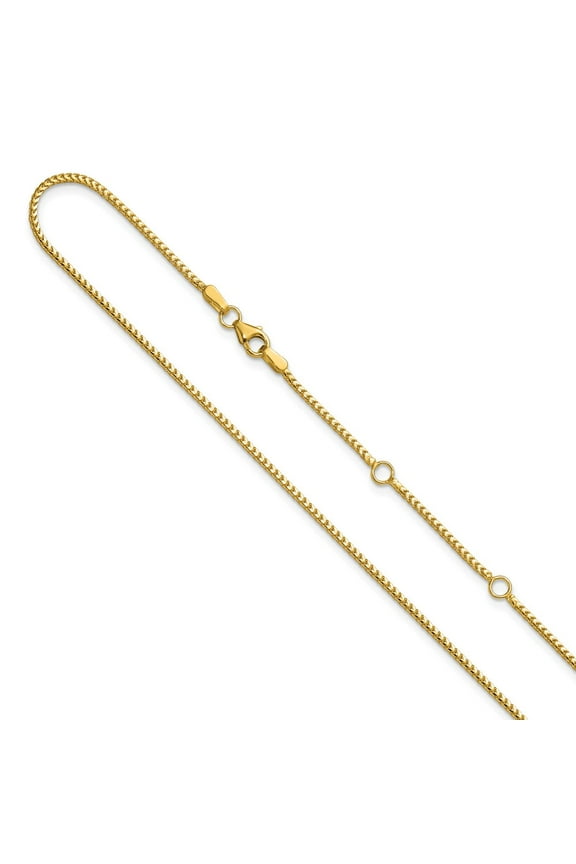 10K 1.25mm Franco 1in+1in Adjustable Chain