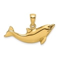 thumbnail image 1 of 10K 2-D Polished Dolphin Charm, 1 of 4