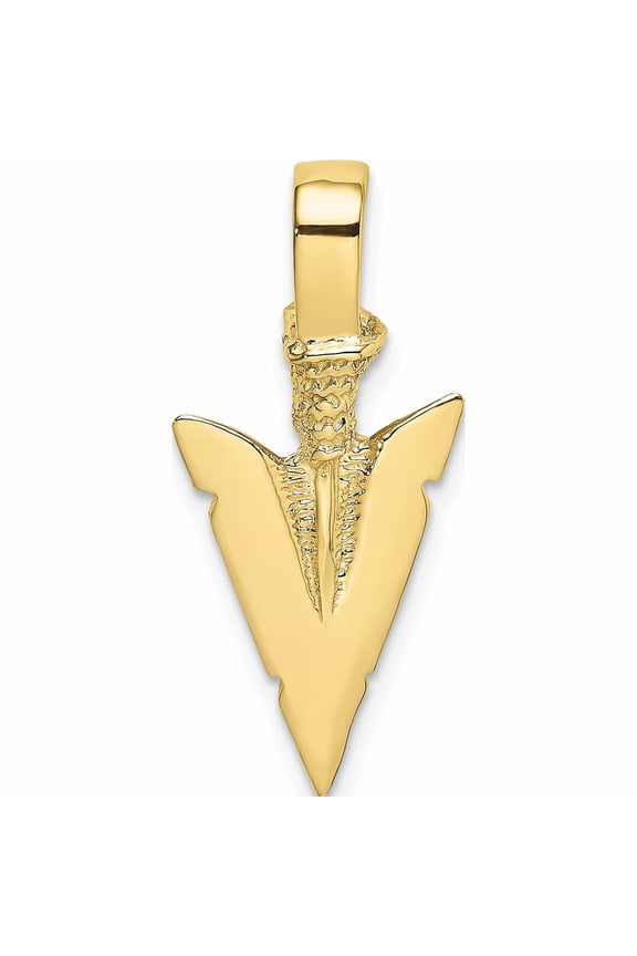 10K 3-D Arrowhead Charm Yellow Gold Material Alluring Stylish Beautiful A thoughtful gift for anniversaries birthdays or special occasions
