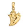thumbnail image 1 of 10K 3-D Conch Shell Charm, 1 of 5