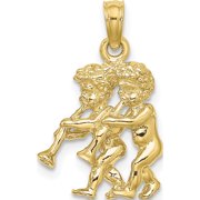 Jewelry by Sweet Pea 10K Yellow Gold 3-D Gemini Zodiac Pendant