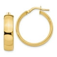 thumbnail image 1 of 10K 6mm Polished Hoop Earrings 10k Yellow Gold Earrings, 1 of 1
