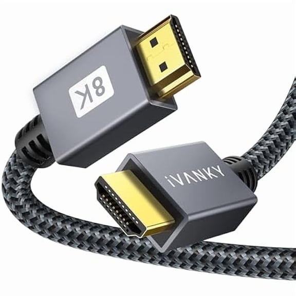 10K 8K HDMI Cable 10 ft, 48Gbps HDMI 2.1 Cable 10ft Ultra High Speed, 8K@60Hz, 4K@120Hz, HDR/eARC/HDCP 2.2&2.3, Braided HDMI Cord 10ft Compatible for Roku TV/PS5/Xbox/Laptop/Monitor/PC/Switch