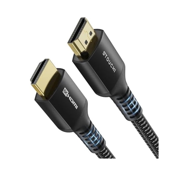 10K 8K HDMI Cable 10ft 48Gbps, Ultra HD 8K60 4K120 144Hz Braided Long HDMI Cord eARC HDR10 HDCP 2.2&2.3 Compatible with Roku TV/PS5/HDTV/Blu-ray, Black