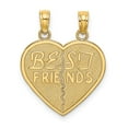 thumbnail image 1 of 10K BEST FRIENDS Break-A-Part Heart Pendant, 1 of 4